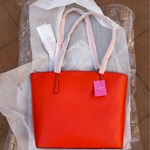 NWT Kate Spade Zina Tomatillo Red Tote Bag